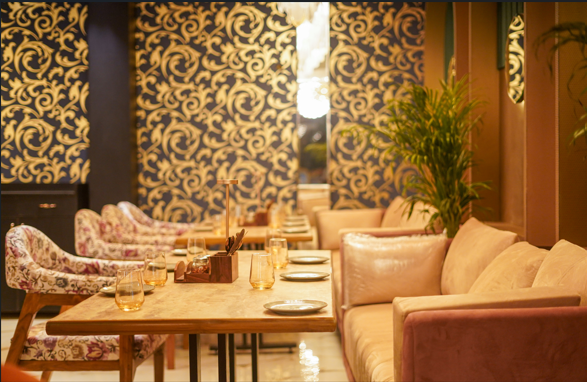 Fine dining table setup at Infusion Neo family restaurant Meerut